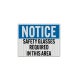 OSHA Safety Glasses Required Decal (EGR Reflective)