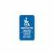 Handicapped Parking Visitor Use Only Aluminum Sign (Diamond Reflective)