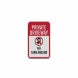 Private Driveway No Turn Around Aluminum Sign (EGR Reflective)
