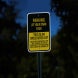 This Is An Unsecured Lot Aluminum Sign (HIP Reflective)