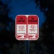Bilingual Unauthorized Vehicles Towed Aluminum Sign (HIP Reflective)