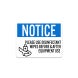 Please Use Disinfectant Wipes Magnetic Sign (Non Reflective)