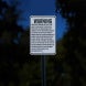 North Carolina Agritourism Liability Warning Aluminum Sign (EGR Reflective)