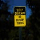 Steep Driveway No Trucks Aluminum Sign (HIP Reflective)
