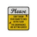 Please Do Not Throw Your Cigarette Aluminum Sign (EGR Reflective)