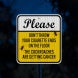 Please Do Not Throw Your Cigarette Aluminum Sign (EGR Reflective)