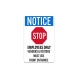 OSHA Employees Must Use Front Entrance Decal (Non Reflective)