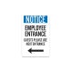 OSHA Employee Entrance Decal (Non Reflective)