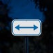 Bidirectional Parking Arrow Aluminum Sign (Diamond Reflective)