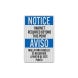 Bilingual OSHA Hairnet Required Decal (EGR Reflective)