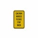 Horses Please Stay Back Aluminum Sign (EGR Reflective)