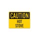 OSHA Hot Stove Decal (Non Reflective)