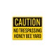OSHA No Trespassing Honey Bee Yard Decal (Non Reflective)