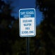 Drug & Weapon Free School Zone Aluminum Sign (Diamond Reflective)