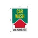 Car Wash, Line Forms Here Corflute Sign (Reflective)