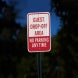 No Parking Guest Dropoff Area Aluminum Sign (HIP Reflective)