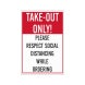 Please Respect Social Distancing Corflute Sign (Non Reflective)