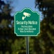 Area Under 24 Hour Live Video Surveillance Aluminum Sign (Non Reflective)