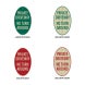 Private Driveway No Turn Around Oval Aluminum Sign (HIP Reflective)