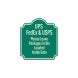 Please Leave Packages In Bin Located Inside Gate Aluminum Sign (Non Reflective)