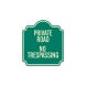 Private Road No Trespassing Aluminum Sign (Non Reflective)