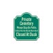 Private Cemetery Please Stay On Paths Aluminum Sign (Non Reflective)