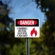 OSHA Keep Open Flame Away Aluminum Sign (Non Reflective)