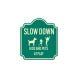 Slow Down Kids & Pets At Play Aluminum Sign (Non Reflective)
