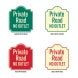 Private Road No Outlet Aluminum Sign (Non Reflective)