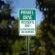 Residents Only No Trespassing No Soliciting Aluminum Sign (Non Reflective)