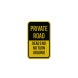 Private Road Dead End No Turn Around Decal (EGR Reflective)