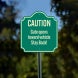 Gate Opens Towards Vehicle Stay Back Aluminum Sign (Non Reflective)