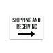 Shipping & Receiving Right Arrow Aluminum Sign (Non Reflective)