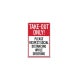 Take Out Only Please Respect Social Distancing Aluminum Sign (Non Reflective)
