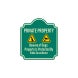 Beware Of Dogs Property Is Protected By Video Surveillance Aluminum Sign (Non Reflective)