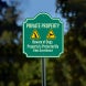 Beware Of Dogs Property Is Protected By Video Surveillance Aluminum Sign (Non Reflective)