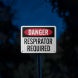 Respirator Required Aluminum Sign (EGR Reflective)
