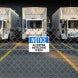OSHA All Shipping & Receiving In Rear Aluminum Sign (Non Reflective)