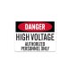 OSHA High Voltage Authorized Personnel Only Aluminum Sign (Non Reflective)