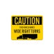 OSHA This Vehicle Makes Wide Right Turns Aluminum Sign (Non Reflective)