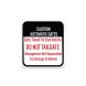 Gate Timed For One Vehicle Management Aluminum Sign (Non Reflective)