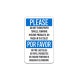 Bilingual Do Not Throw Paper Towels Aluminum Sign (Non Reflective)