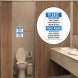 Bilingual Do Not Throw Paper Towels Aluminum Sign (Non Reflective)