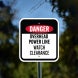 Overhead Power Line Watch Clearance Aluminum Sign (Non Reflective)