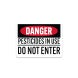 Pesticides In Use Do Not Enter Decal (Non Reflective)