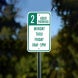 2 Hour Parking Aluminum Sign (Non Reflective)