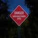 Overhead Power Lines Aluminum Sign (HIP Reflective)