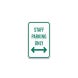 Staff Parking Only With Bidirectional Arrow Aluminum Sign (Non Reflective)