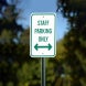 Staff Parking Only With Bidirectional Arrow Aluminum Sign (Non Reflective)