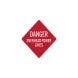 Overhead Power Lines Aluminum Sign (Diamond Reflective)